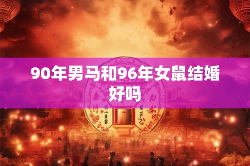 90年男马和96年女鼠结婚好吗