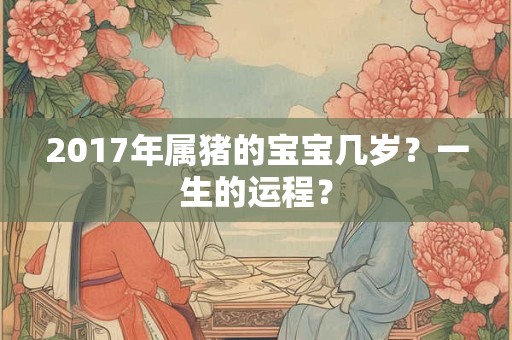 2017年属猪的宝宝几岁？一生的运程？