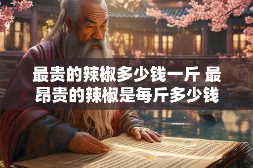 详细阅读:最贵的辣椒多少钱一斤 最昂贵的辣椒是每斤多少钱 最贵的辣椒多少钱一斤 最昂贵的辣椒是每斤多少钱