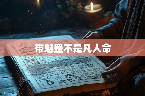 带魁罡不是凡人命