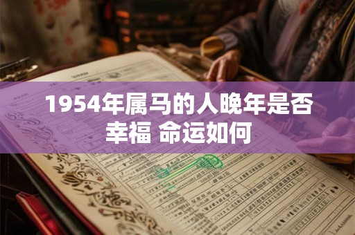 1954年属马的人晚年是否幸福 命运如何
