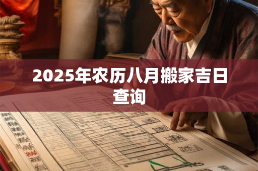 2025年农历八月搬家吉日查询