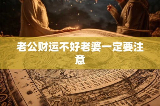 老公财运不好老婆一定要注意
