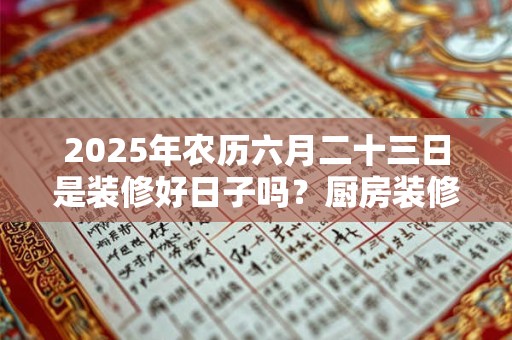 2025年农历六月二十三日是装修好日子吗？厨房装修禁忌