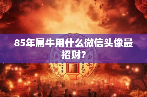 85年属牛用什么微信头像最招财？