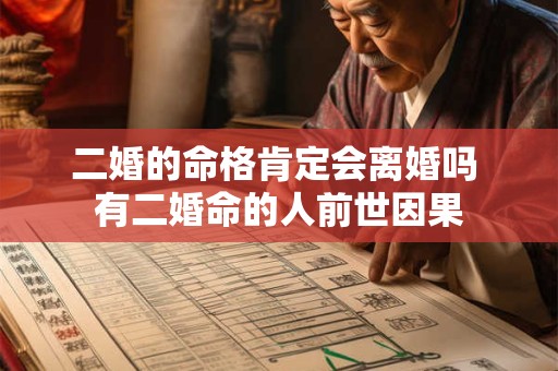 二婚的命格肯定会离婚吗 有二婚命的人前世因果