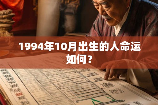 1994年10月出生的人命运如何？