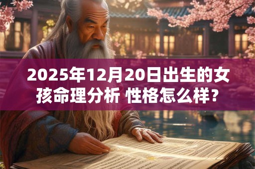 2025年12月20日出生的女孩命理分析 性格怎么样？