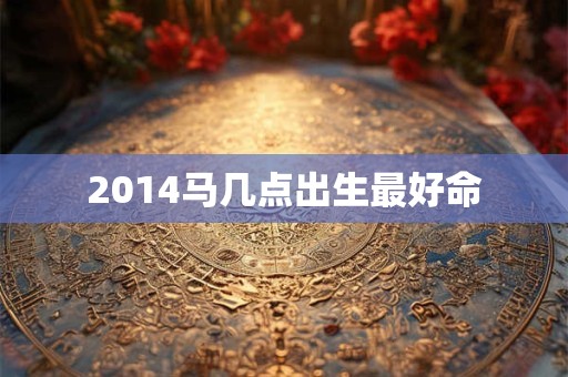 2014马几点出生最好命