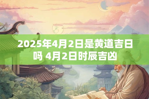 2025年4月2日是黄道吉日吗 4月2日时辰吉凶