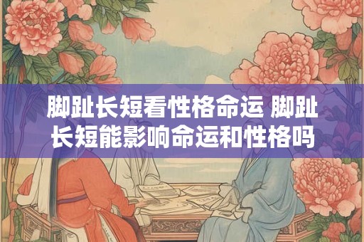 详细阅读:脚趾长短看性格命运 脚趾长短能影响命运和性格吗 脚趾长短看性格命运 脚趾长短能影响命运和性格吗