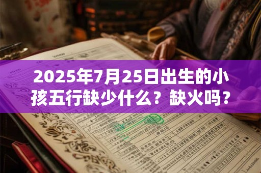 2025年7月25日出生的小孩五行缺少什么？缺火吗？