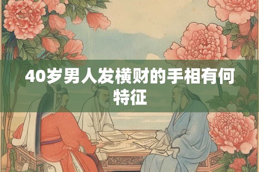 40岁男人发横财的手相有何特征