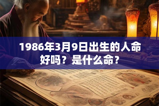 1986年3月9日出生的人命好吗？是什么命？