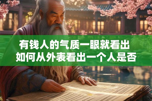 有钱人的气质一眼就看出 如何从外表看出一个人是否有钱