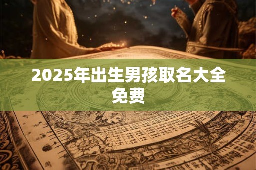 2025年出生男孩取名大全免费