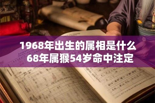1968年出生的属相是什么  68年属猴54岁命中注定