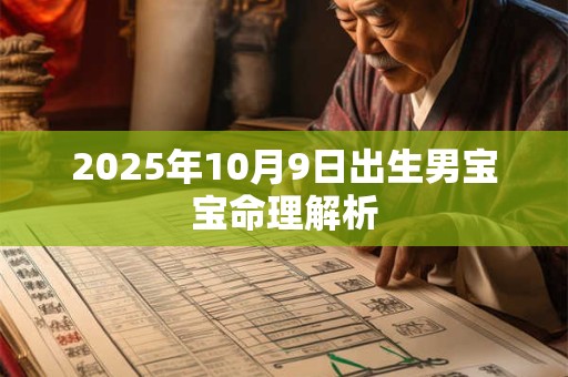 2025年10月9日出生男宝宝命理解析