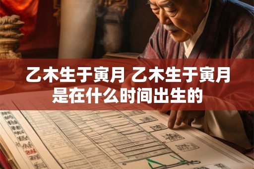 乙木生于寅月 乙木生于寅月是在什么时间出生的