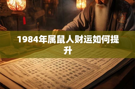 1984年属鼠人财运如何提升