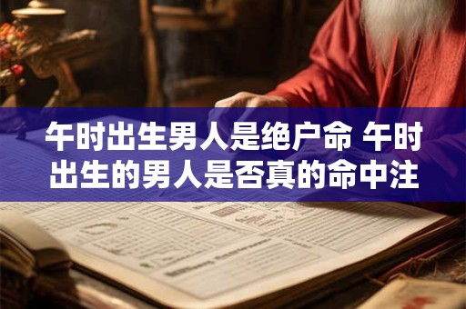 午时出生男人是绝户命 午时出生的男人是否真的命中注定无子嗣