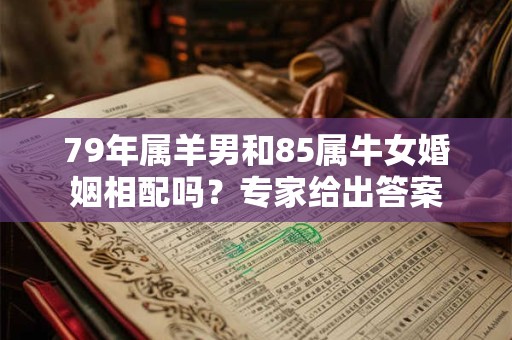 79年属羊男和85属牛女婚姻相配吗？专家给出答案
