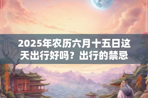 2025年农历六月十五日这天出行好吗?出行的禁忌 2025年农历六月十五日这天出行好吗?出行的禁忌