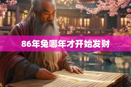 86年兔哪年才开始发财
