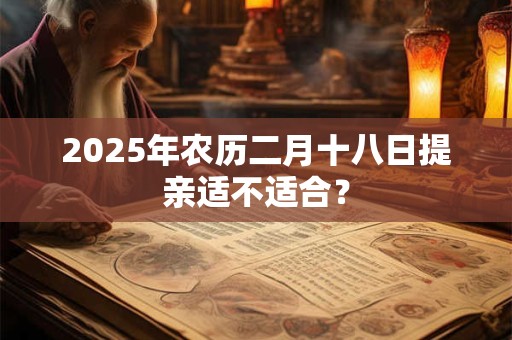 2025年农历二月十八日提亲适不适合？