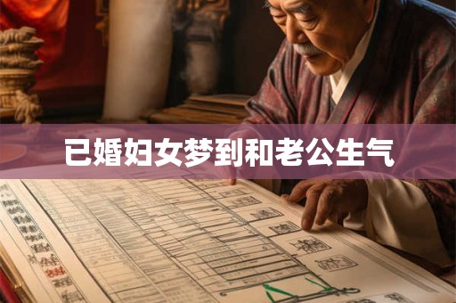 已婚妇女梦到和老公生气