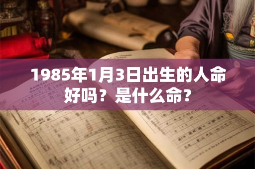 1985年1月3日出生的人命好吗？是什么命？