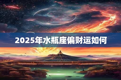 2025年水瓶座偏财运如何