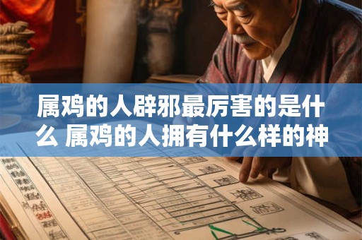 详细阅读:属鸡的人辟邪最厉害的是什么 属鸡的人拥有什么样的神秘力量可以辟邪 属鸡的人辟邪最厉害的是什么 属鸡的人拥有什么样的神秘力量可以辟邪