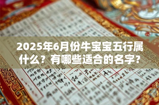 2025年6月份牛宝宝五行属什么？有哪些适合的名字？