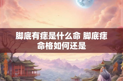 脚底有痣是什么命 脚底痣命格如何还是