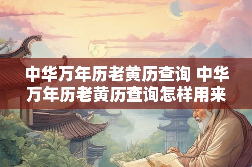 中华万年历老黄历查询 中华万年历老黄历查询怎样用来算命