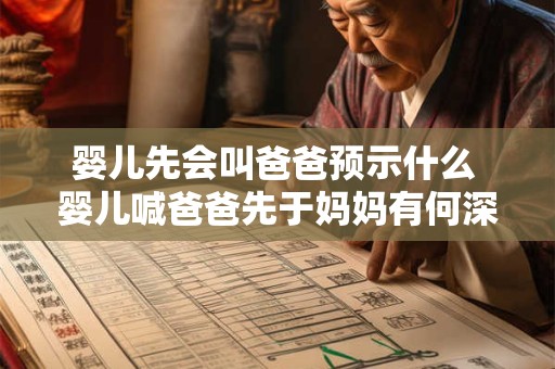 婴儿先会叫爸爸预示什么 婴儿喊爸爸先于妈妈有何深意