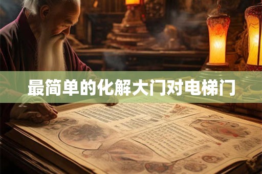 最简单的化解大门对电梯门