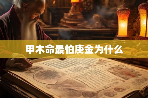 甲木命最怕庚金为什么