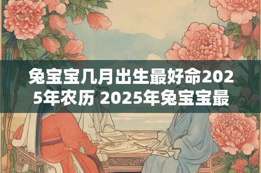 兔宝宝几月出生最好命2025年农历 2025年兔宝宝最佳出生月份