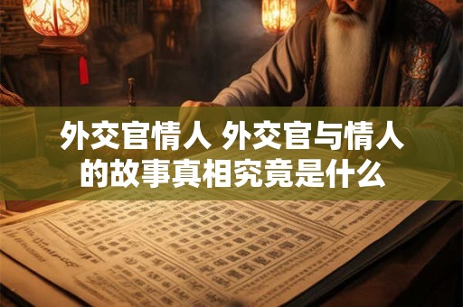 外交官情人 外交官与情人的故事真相究竟是什么