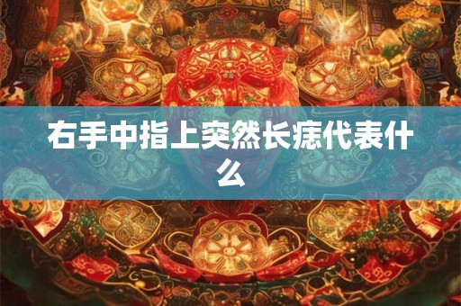 右手中指上突然长痣代表什么