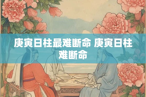 庚寅日柱最难断命 庚寅日柱难断命