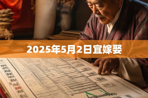 2025年5月2日宜嫁娶