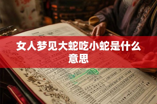 女人梦见大蛇吃小蛇是什么意思