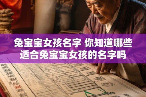 兔宝宝女孩名字 你知道哪些适合兔宝宝女孩的名字吗
