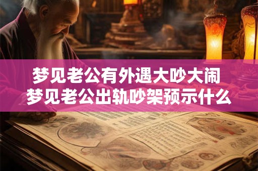 梦见老公有外遇大吵大闹 梦见老公出轨吵架预示什么