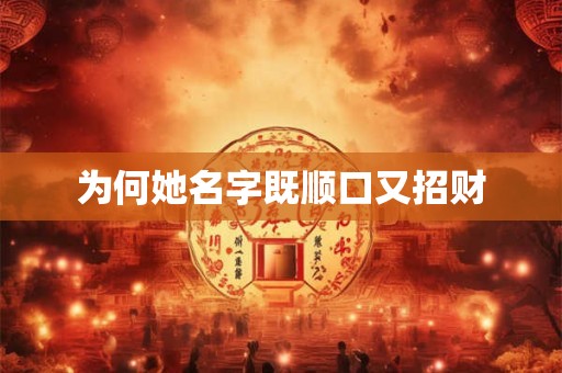 为何她名字既顺口又招财