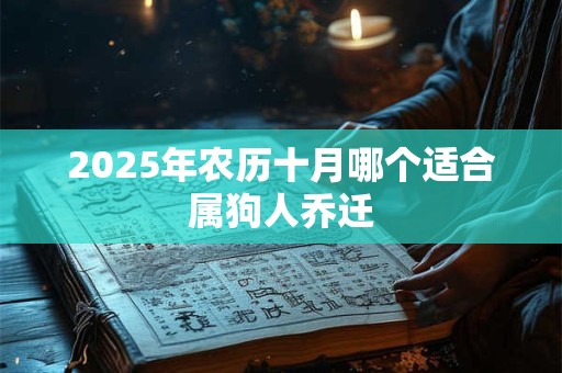 2025年农历十月哪个适合属狗人乔迁