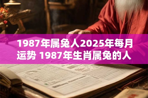 1987年属兔人2025年每月运势 1987年生肖属兔的人在2025年每个月的运势如何